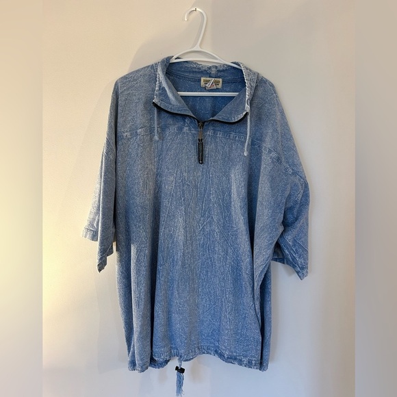 Vintage 1990s Honey Komb Ezze Wear Denim Sleeveless Jacket​ - Picture 1 of 11